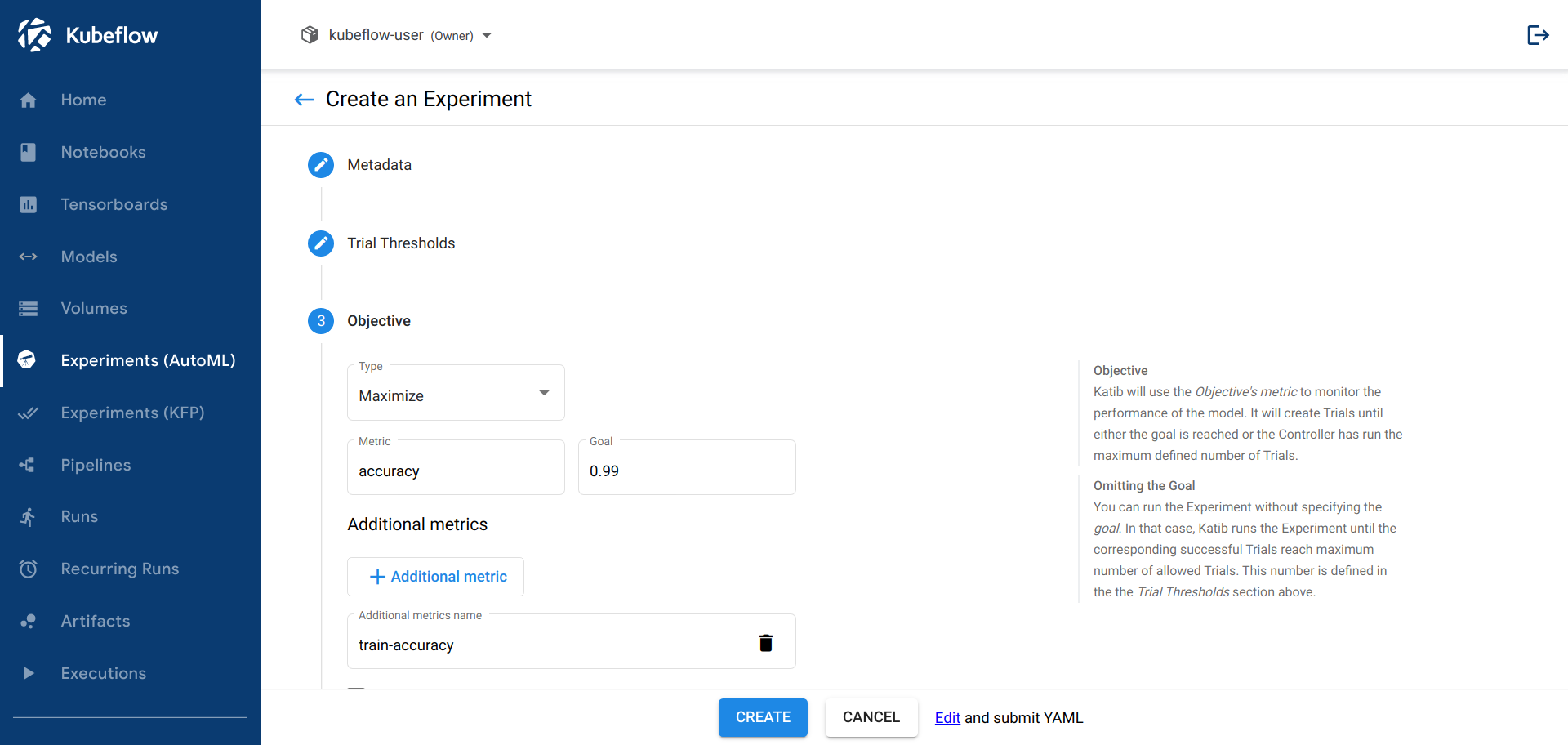 Deploy Katib Experiment using parameters